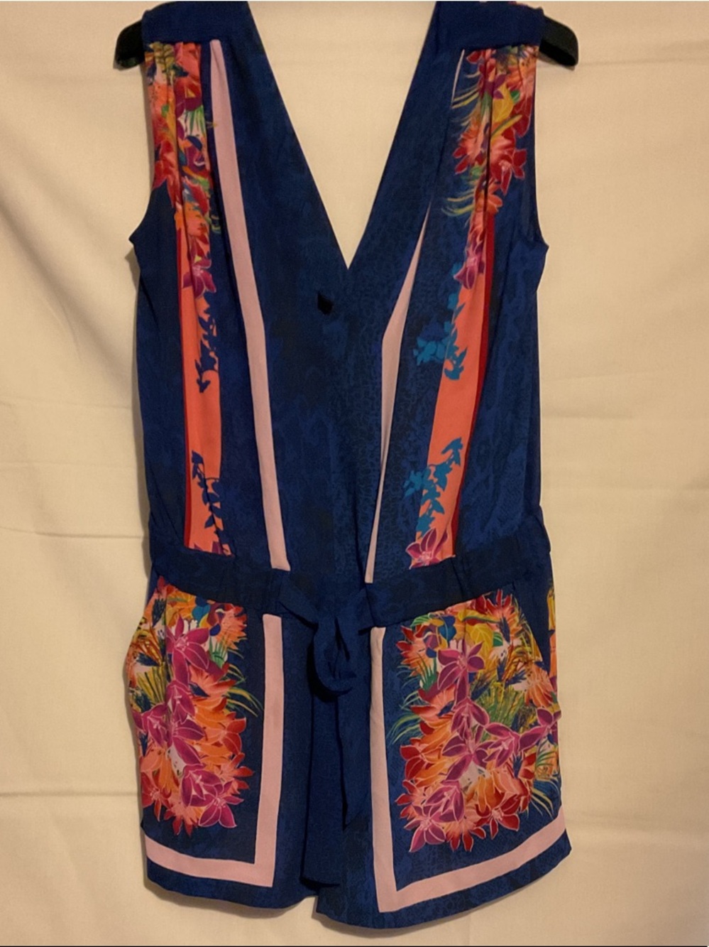 BCBGMaxAzria Blue and Black Animal-Print Dress